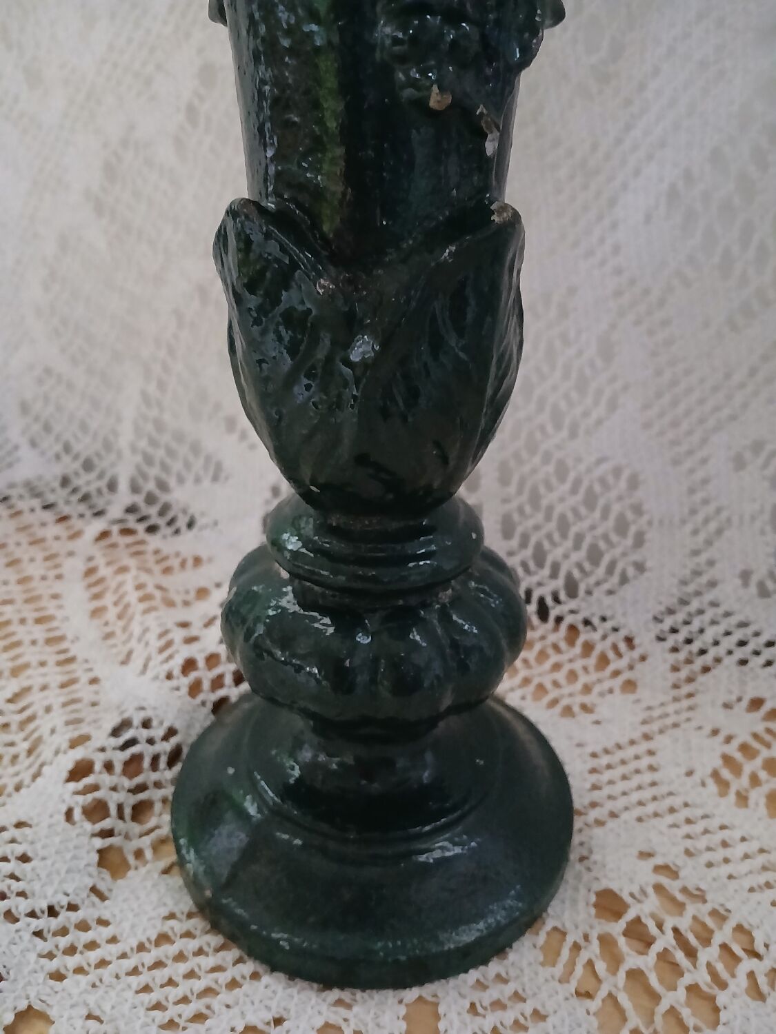 Antique cast iron vase