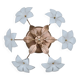 Petite vintage Murano ceiling light white flowers, 1970s