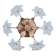 Petite vintage Murano ceiling light white flowers, 1970s