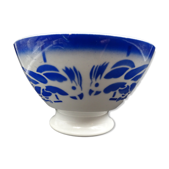 Bowl with earthenware parrots from Badonviller - circa 1940