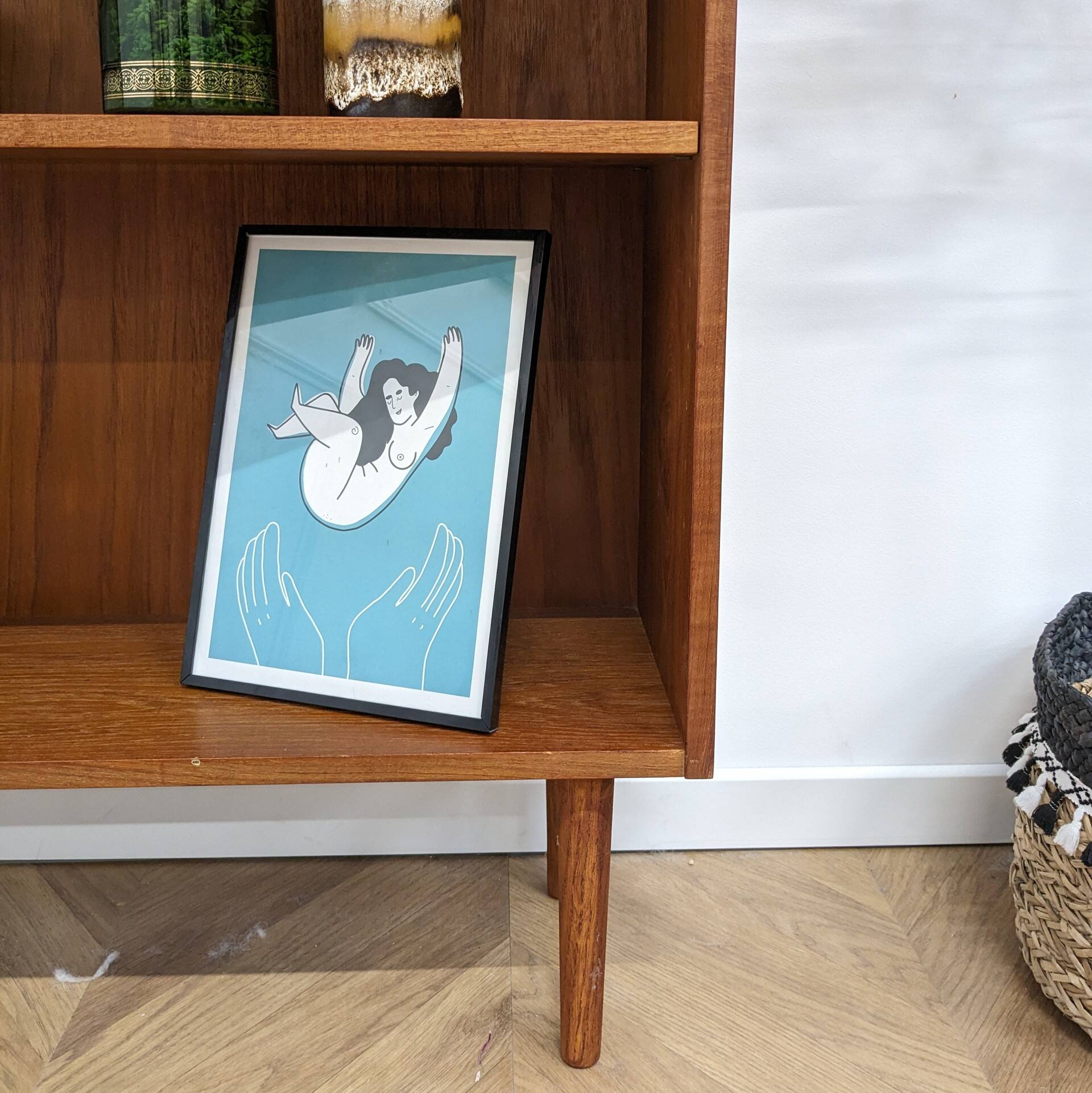 Vintage teak bookcase