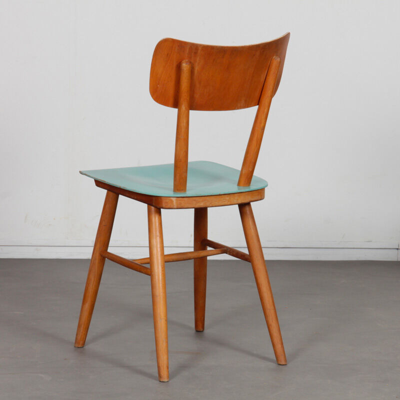 Pair of vintage wooden chairs produced by Ton, 1960