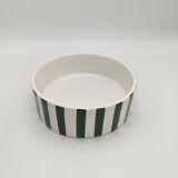 Large striped ceramic bowl in boho style