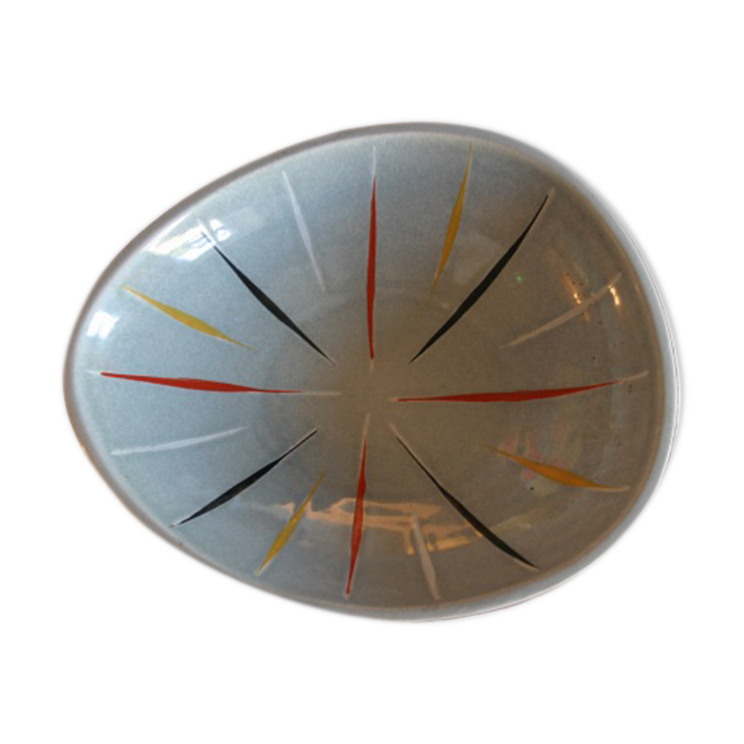 Ceramic cup with colorful stripes