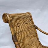 Pair of Vivai del Sud rattan wicker bamboo chairs
