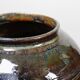 Small vintage/antique vase, very fine stoneware, flamed glaze, signature art ceramic