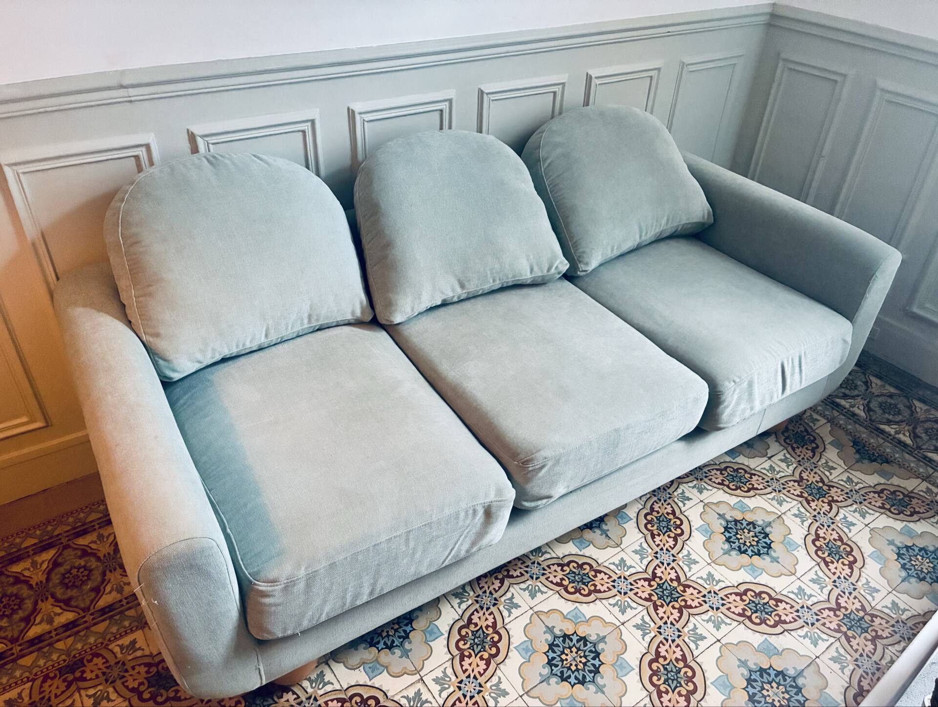 3-seater sofa, in corduroy, MIMIJI, La Redoute Intérieurs Euca