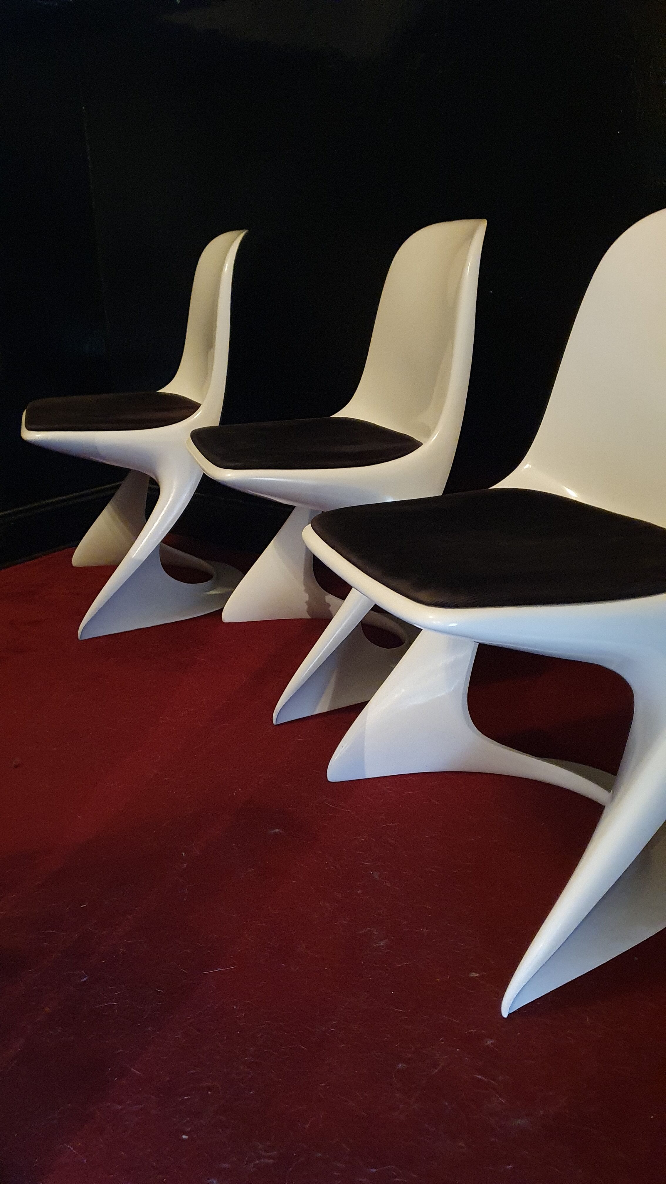 Lot 4 chaises casala vintage par Alexander Begge 1ère édition