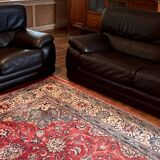 Set of two sofas. High-quality thick bull leather.