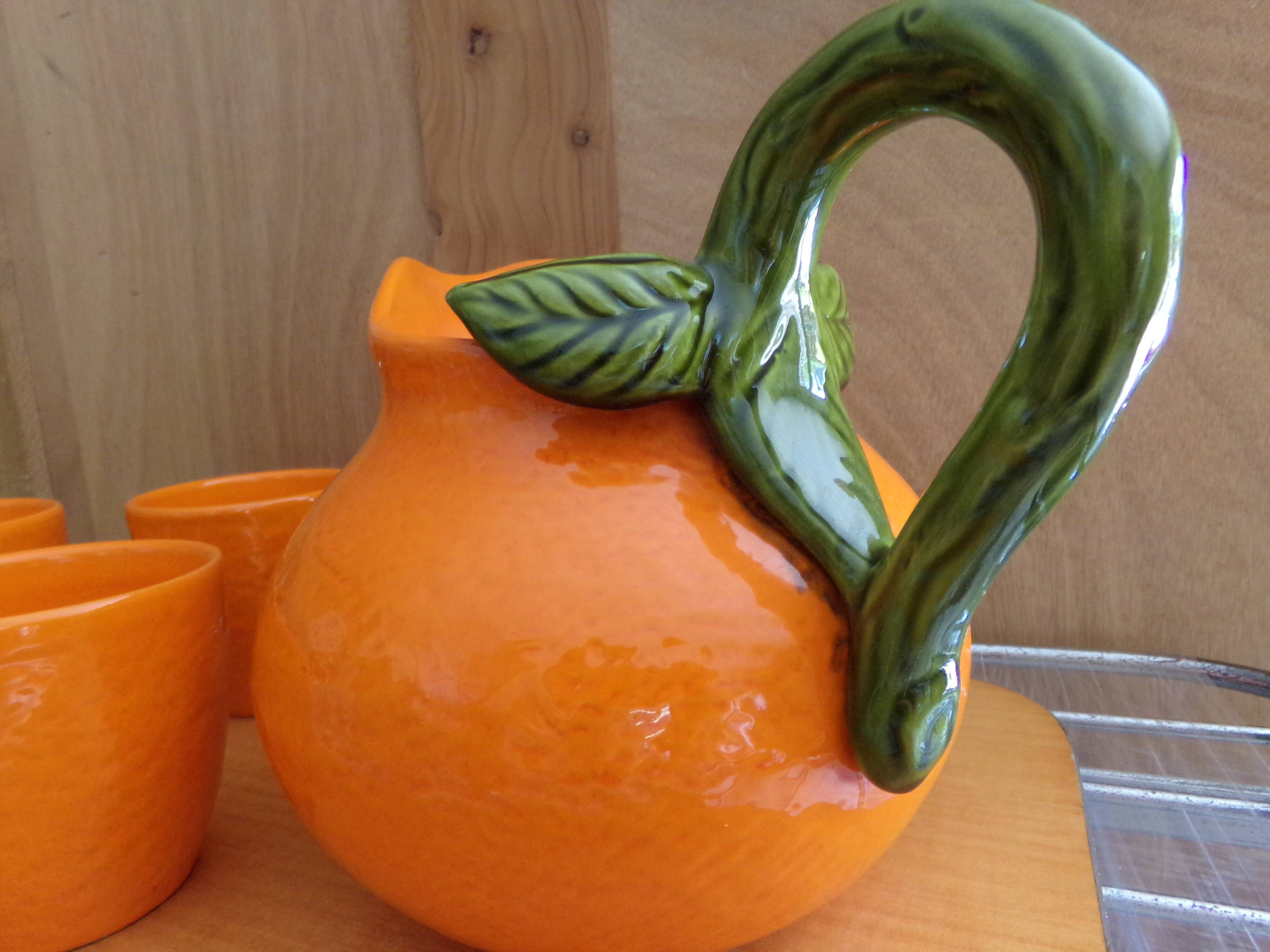 Barbotine orangeade service