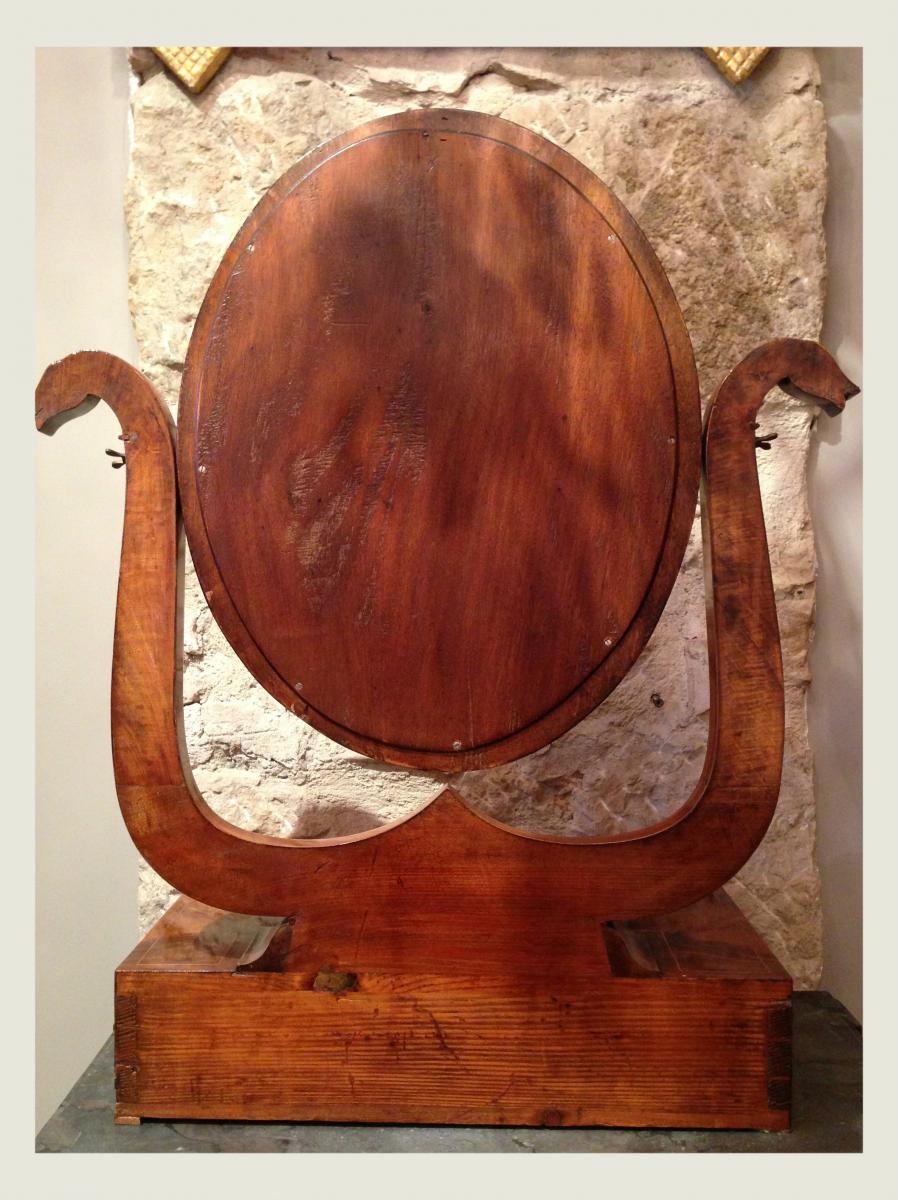 Psyche of 19th Charles X Walnut table