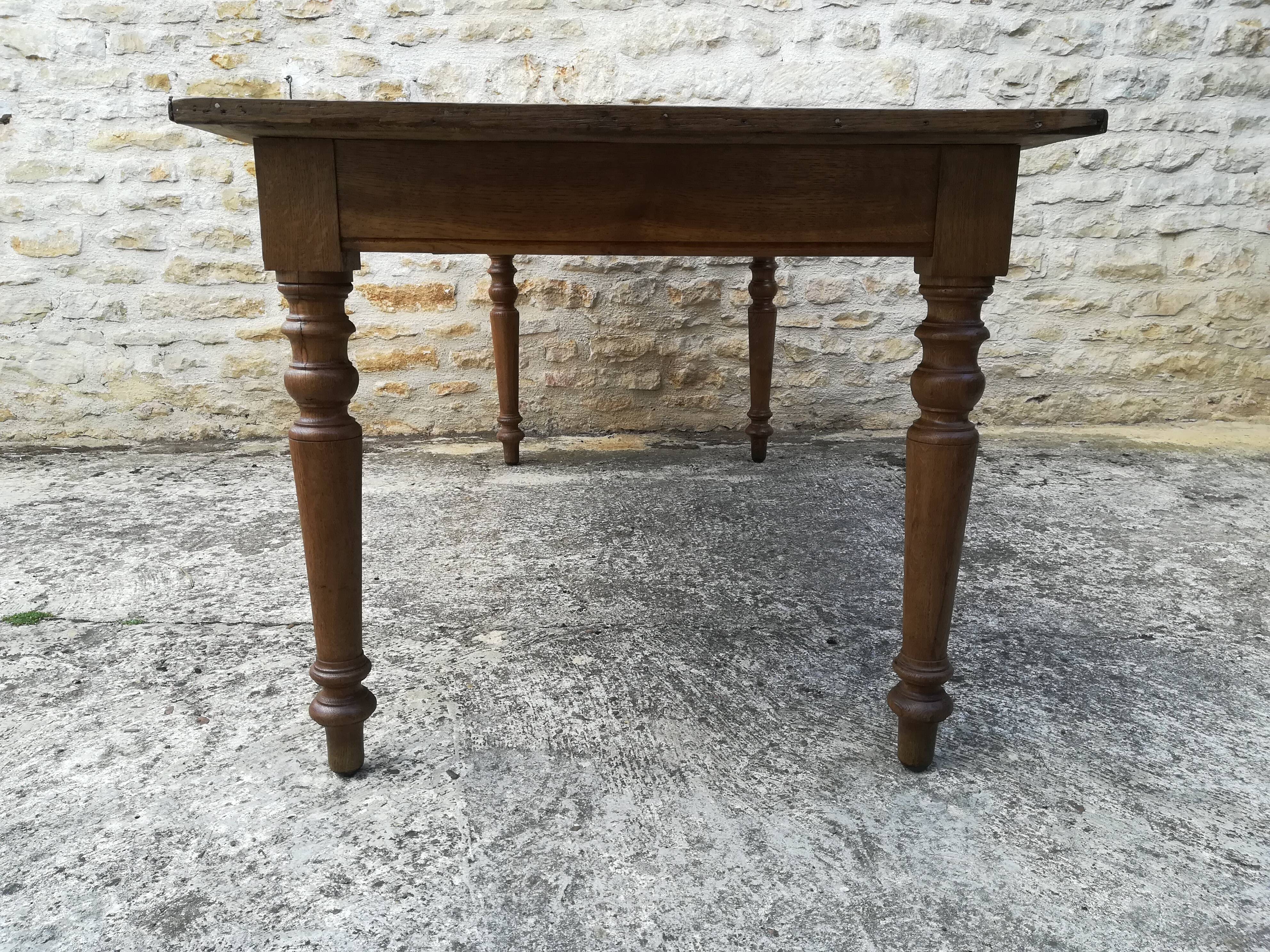 Oak farmhouse table