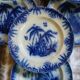 8 very old flat plates made of ironstone