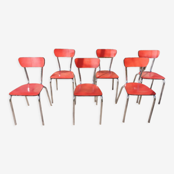 Red formica chairs