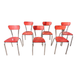 Red formica chairs