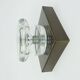 1960s 70s space age sconce by cosack-leuchten metal and thick glass