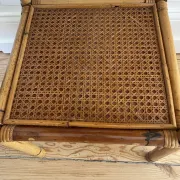 Vintage bamboo and rattan shelf