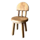 Small child's chair in natural blond teak back with three bars