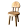 Small child's chair in natural blond teak back with three bars