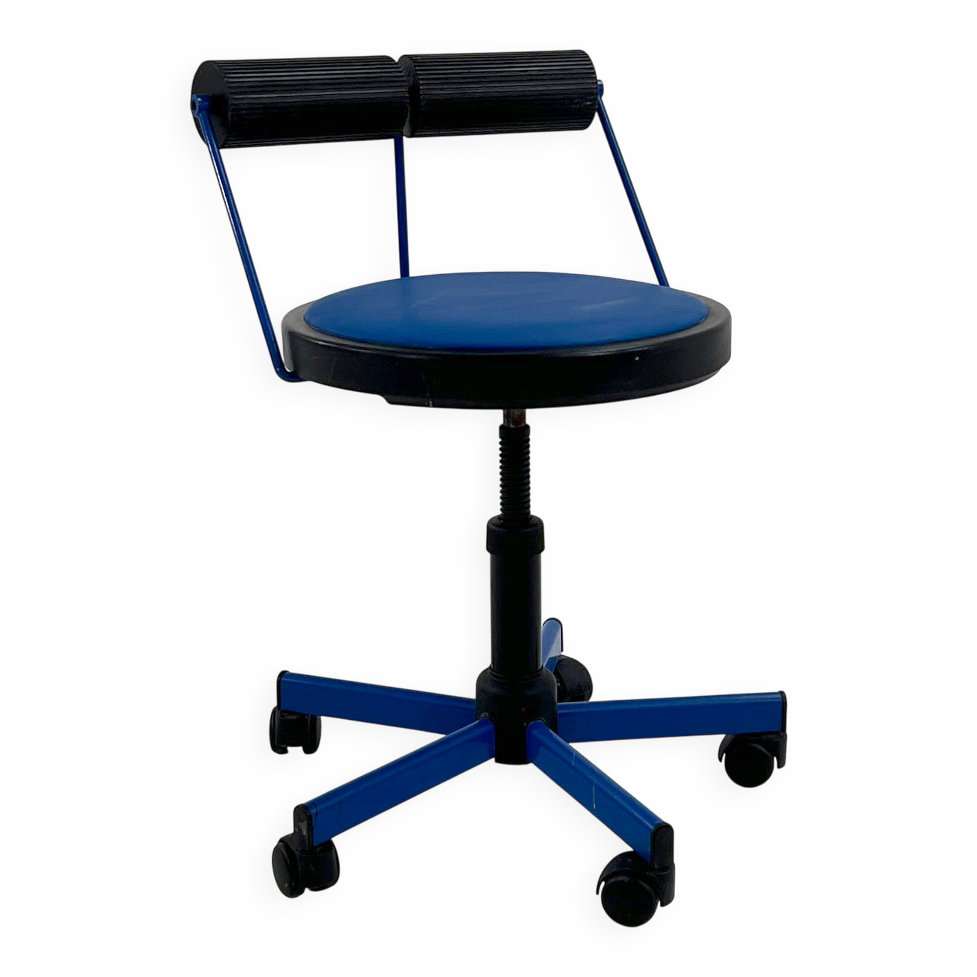 Chaise de bureau ajustable bleu de Bieffeplast, 1980