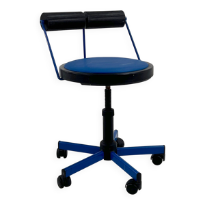 chaise de bureau ajustable - bleu
