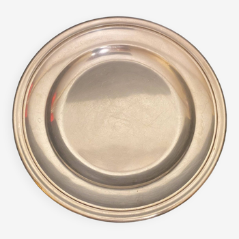 Round dish - silver metal