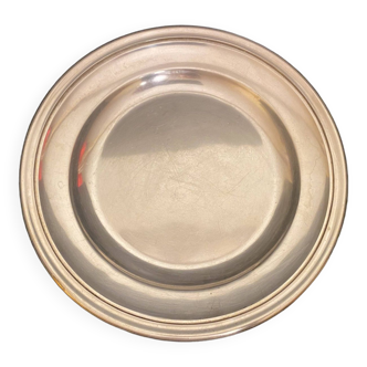 Round dish - silver metal