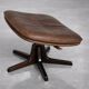 Vintage Mid-Century Danish Modern Leather Adjustable Easy Chair and Ottoman