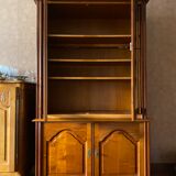 Louis XVI-style cherry glass library