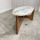 Hugues Poignant marble and rosewood coffee table