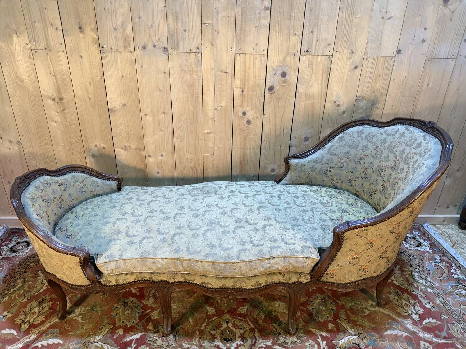 Duchess on a boat - Louis XV period chaise longue