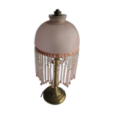 Brass bedside lamp with tassel