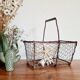 Old wired metal basket