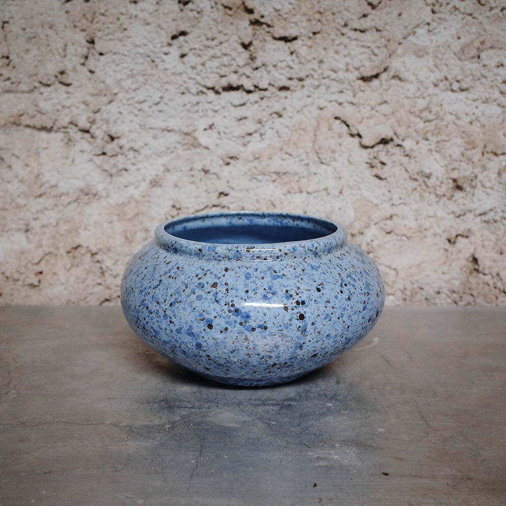 Speckled ceramic vase