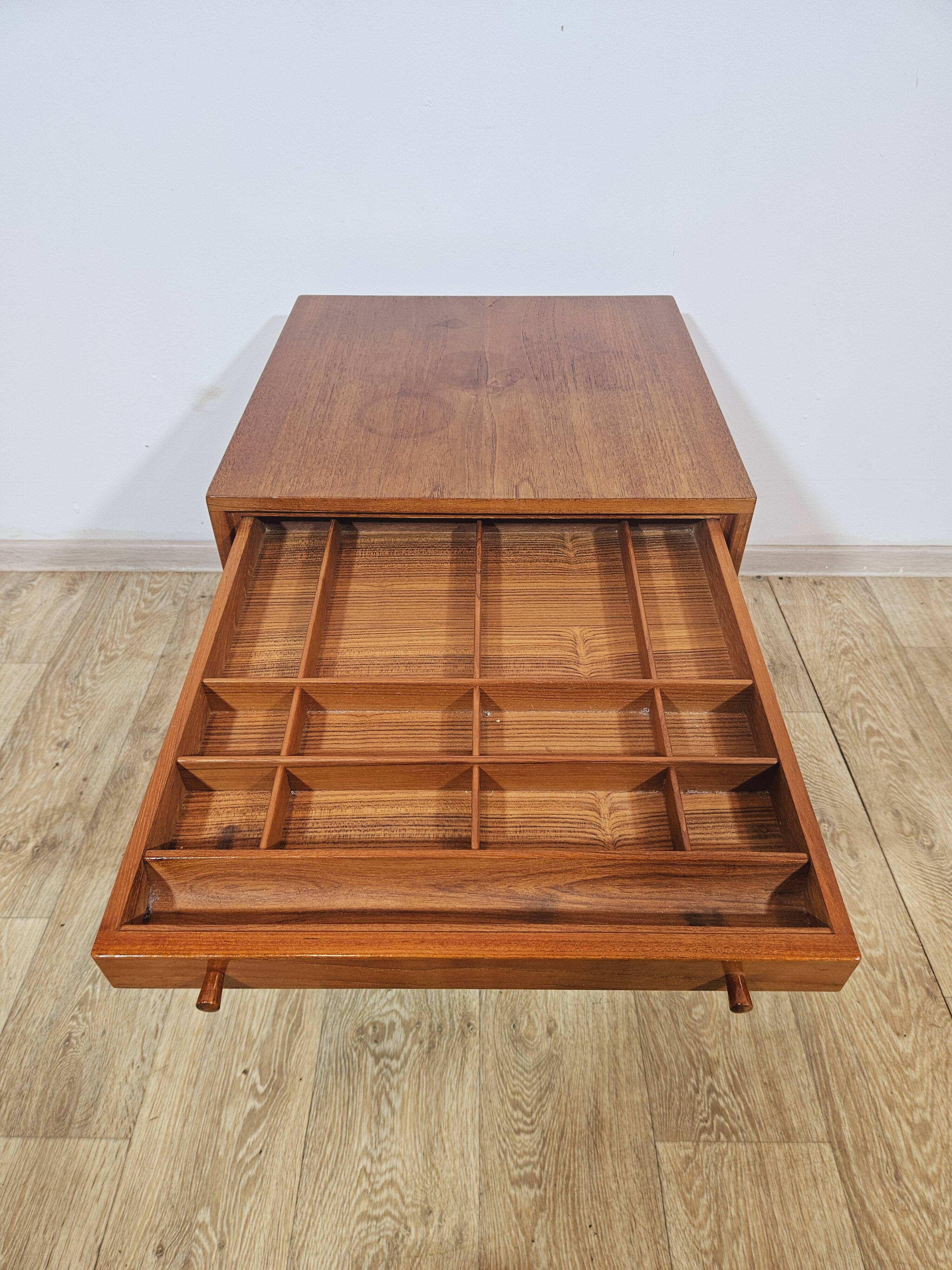 Sewing,Teak, Mid-Century Modern table, Denmark, 1950s/60s.