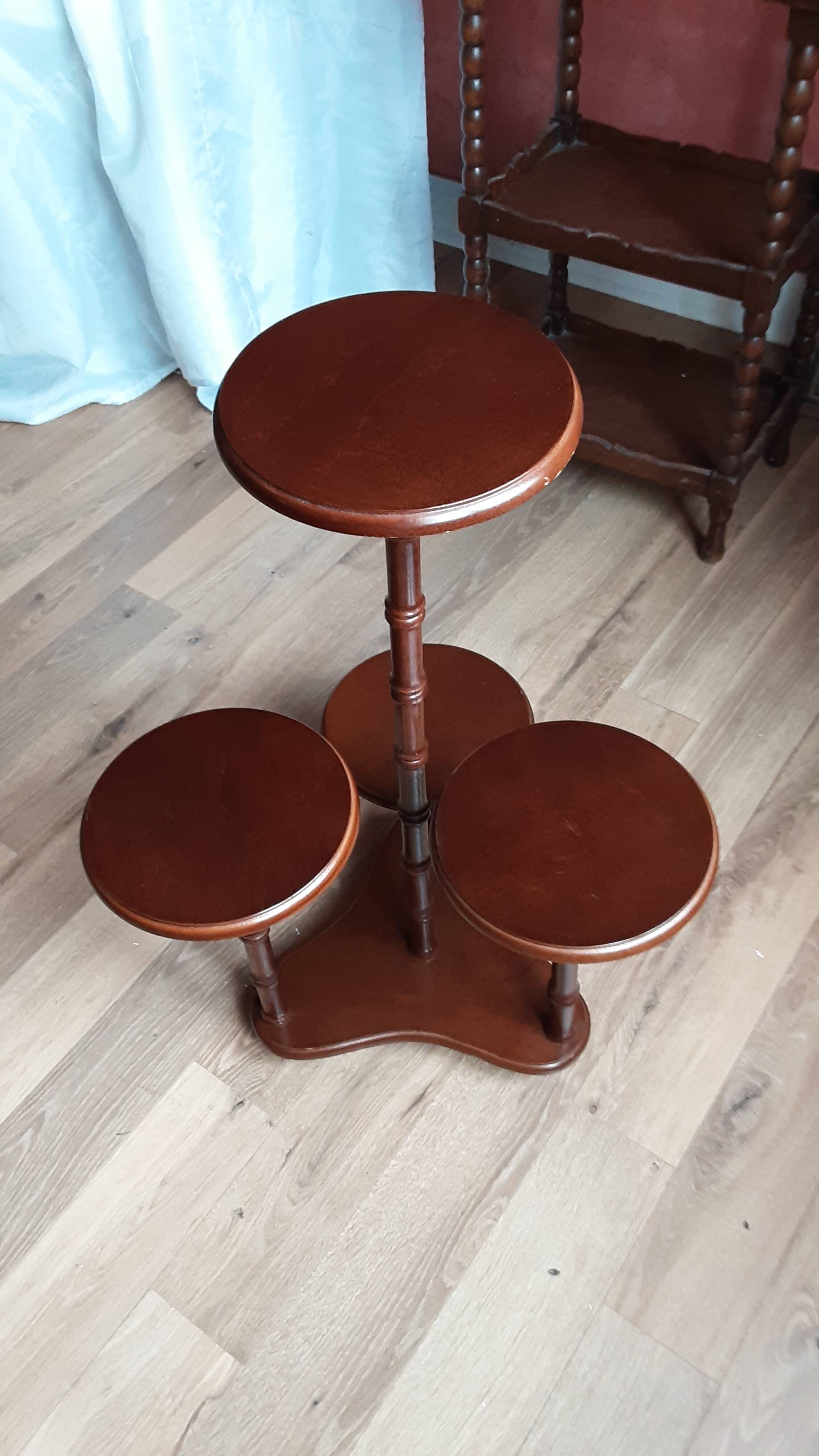 Antique wooden plant stand