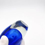 Murano Sommerso Cobalt Blue Vase 11cm 1kg Vintage Art Glass Design 60s