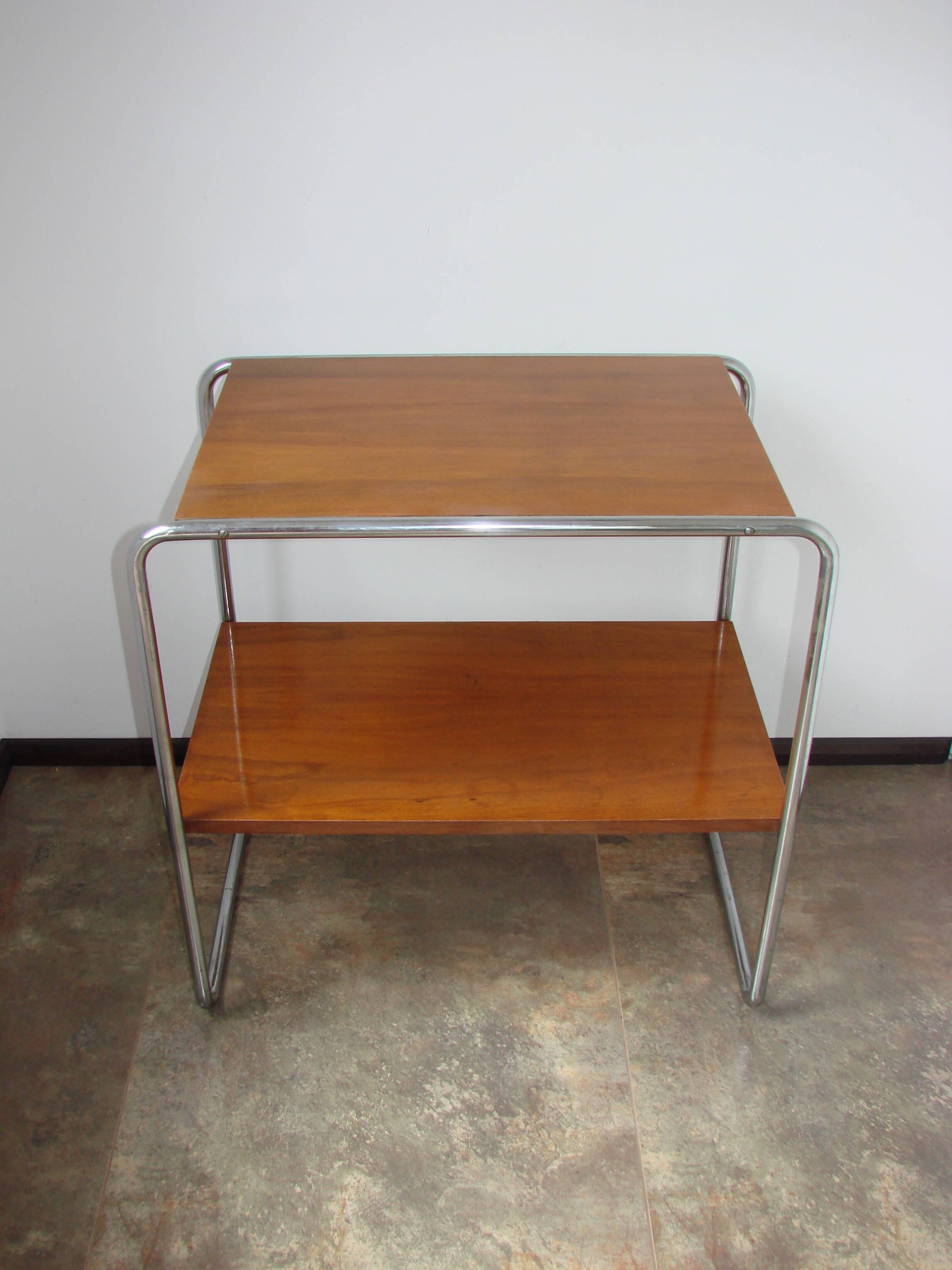B12 side table by Marcel Breuer, Thonet, Czechoslovakia, 1930s, Bauhaus