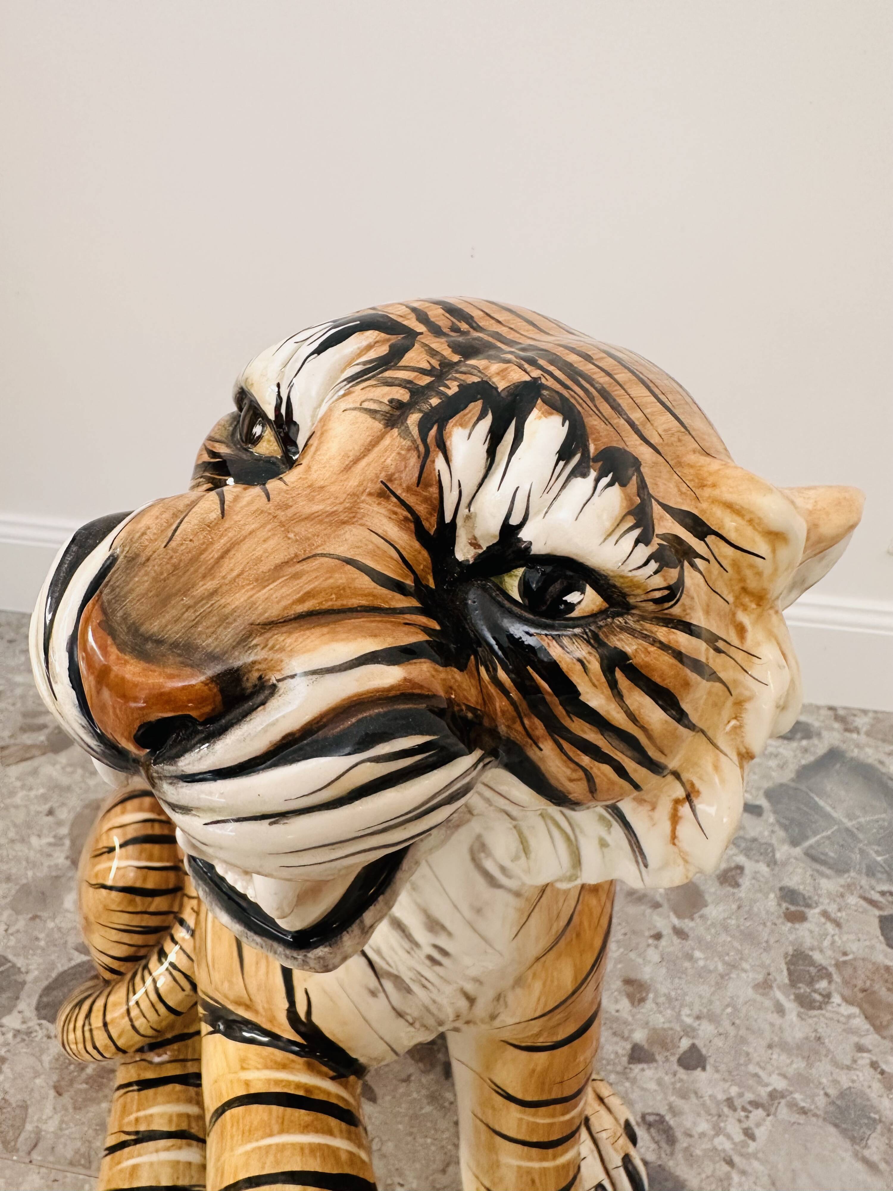 Vintage ceramic tiger