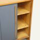 Vintage wooden sideboard with sliding doors – 1960s
