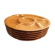 Set of 6 round plates with Gien France compartments