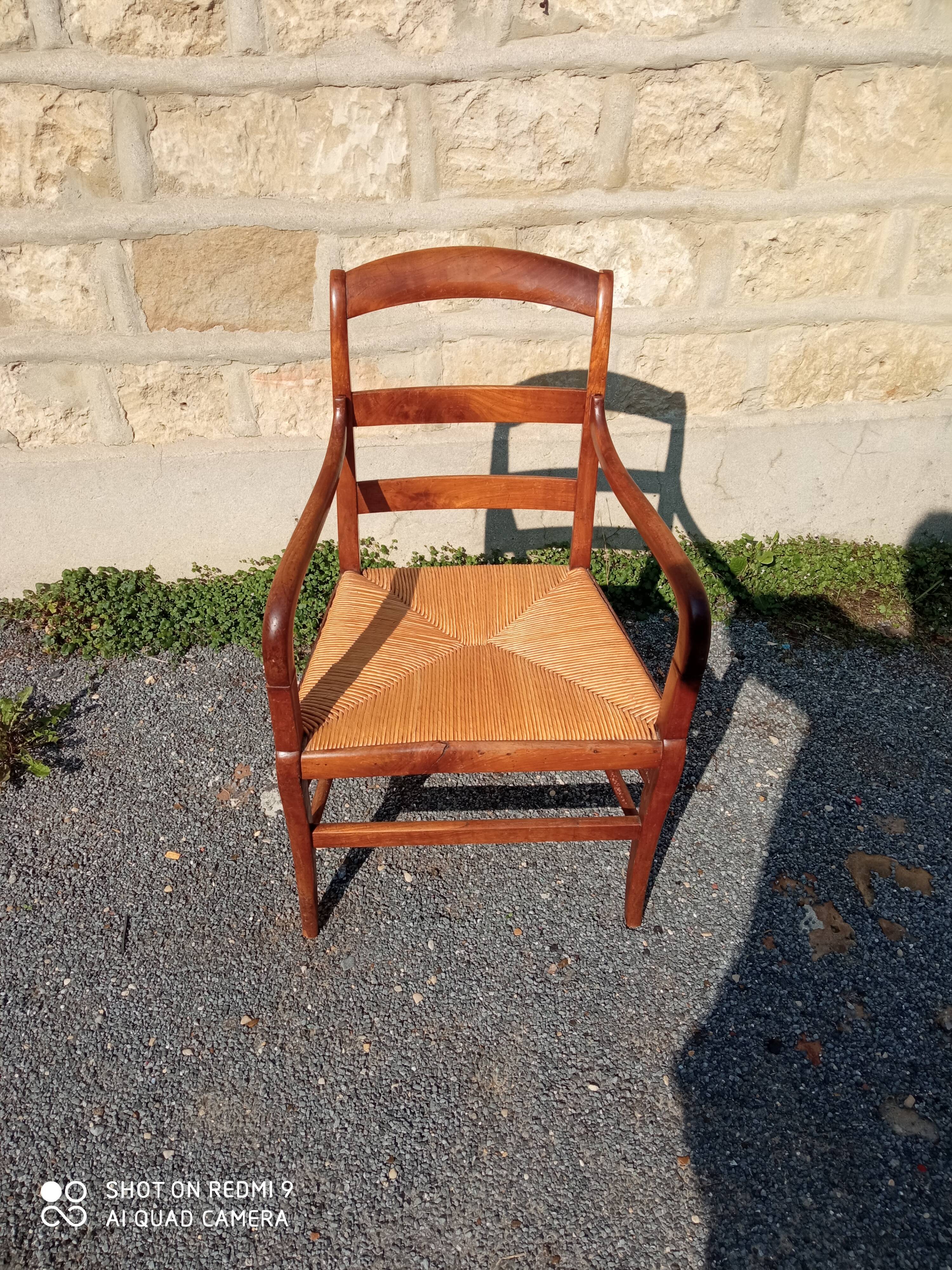 Walnut armchair
