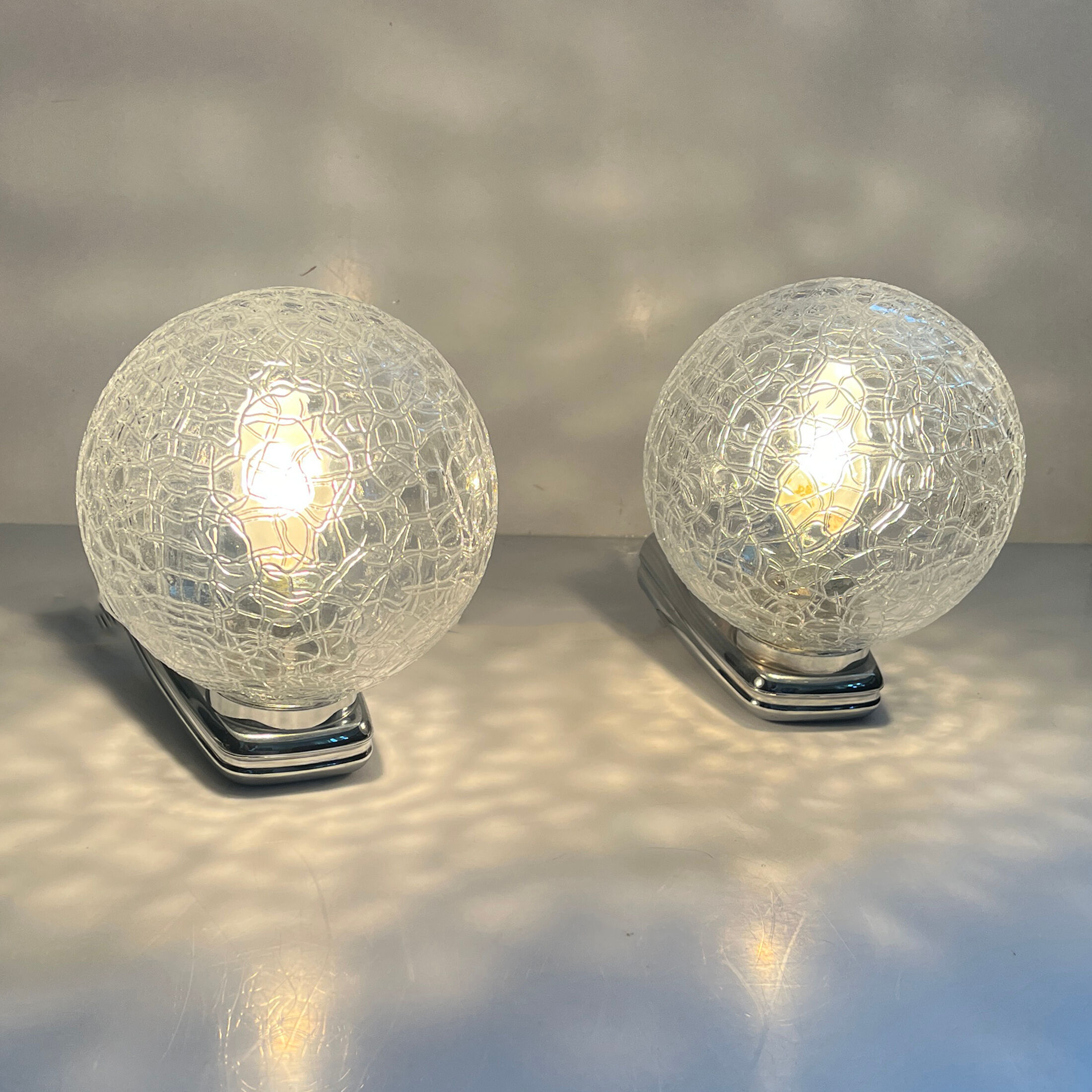 Pair of DusselPlastic wall lamps Germany, 1980s