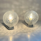 Pair of DusselPlastic wall lamps Germany, 1980s