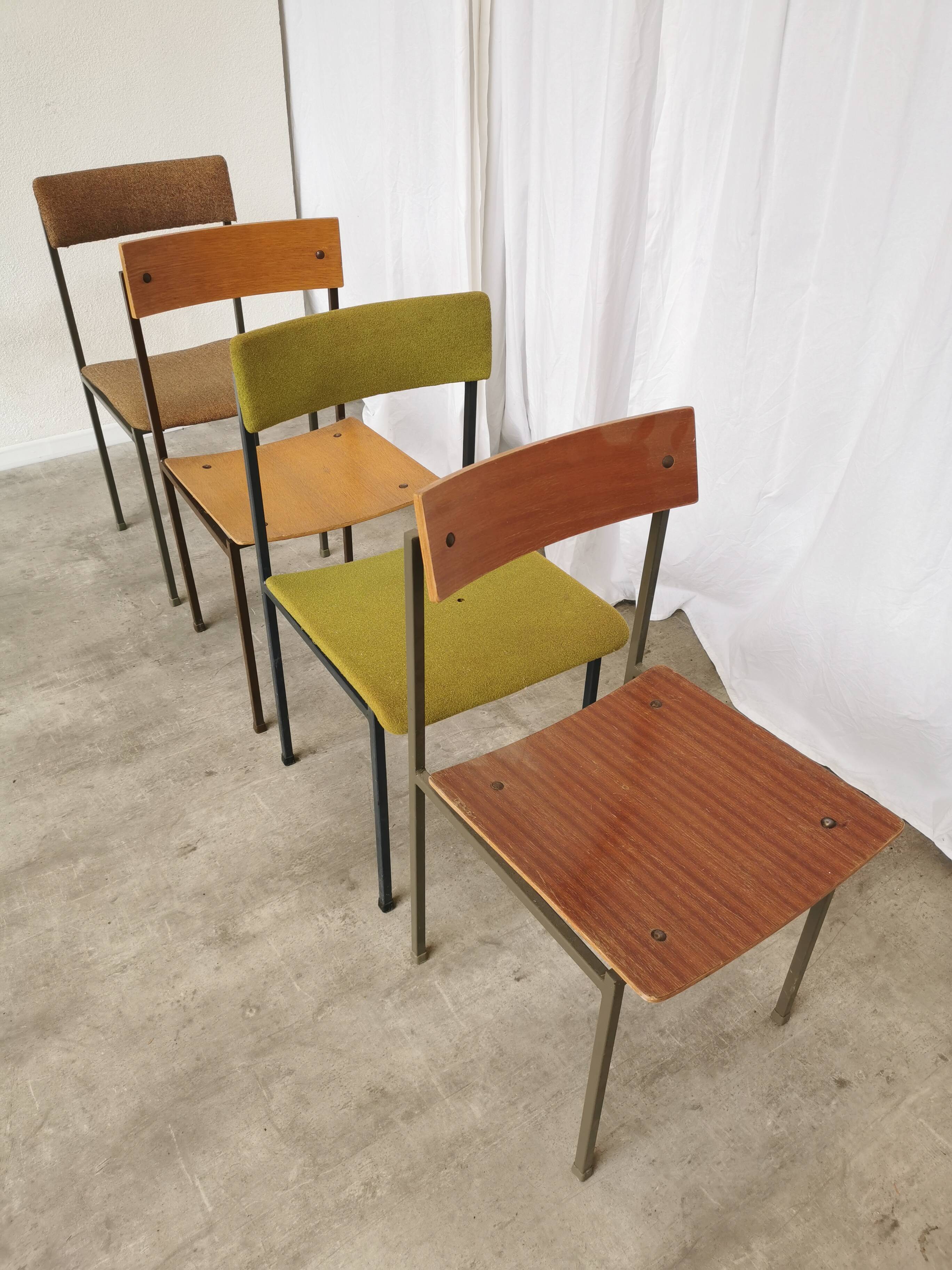 Chaises de salle à manger industrielles vintage - Stol Kamnik années 1970 - Lot de 4 - Mix & Mat