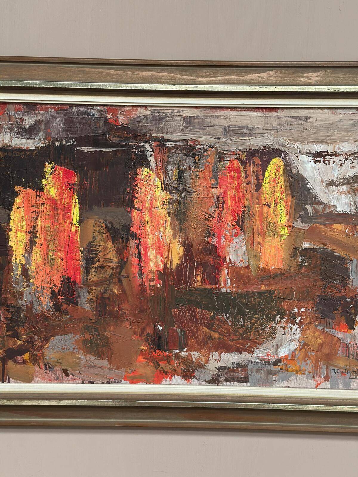 Huile sur toile originale suédoise – « Paysage » par Ingemar Callenberg – Signé – Vintage et encadré