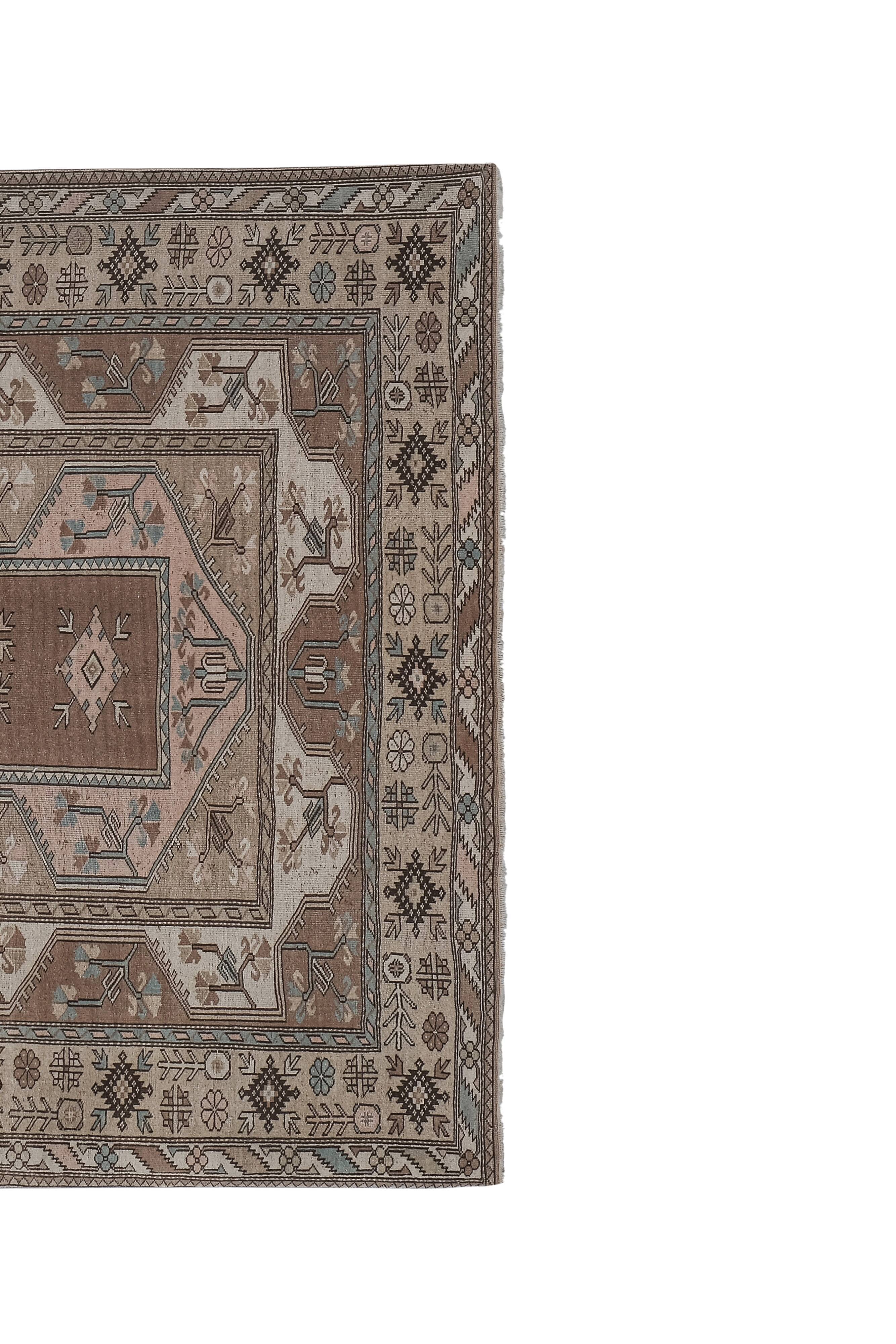 Turkish Milas Rug Carpet, DoorMat, Bedroom Kelim Carpet Teppiche 7'1'' x 8'11''