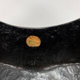 Italian fiberglass black stool, 1960s