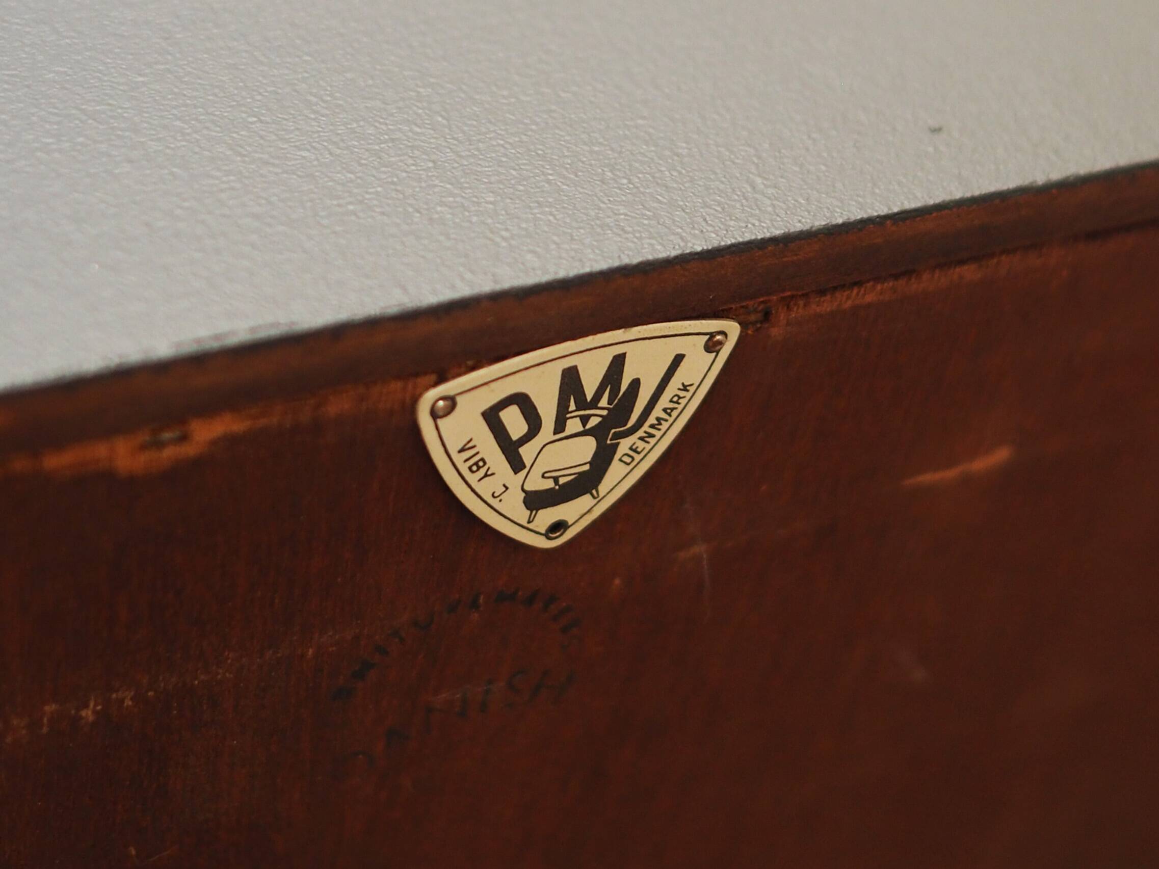 Mahogany cabinet, Danish design, 1970s, manufacturer: PMJ Viby J