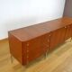 Mahogany Enfilade & Chrome Legs by Luigi Bartolini Vintage 1960